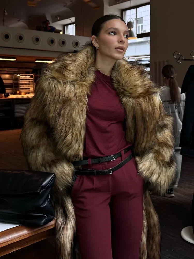 "Arctic Mirage" Faux Fur Coat