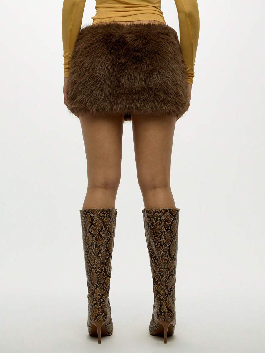 "Mocha Fever" Fur Skirt