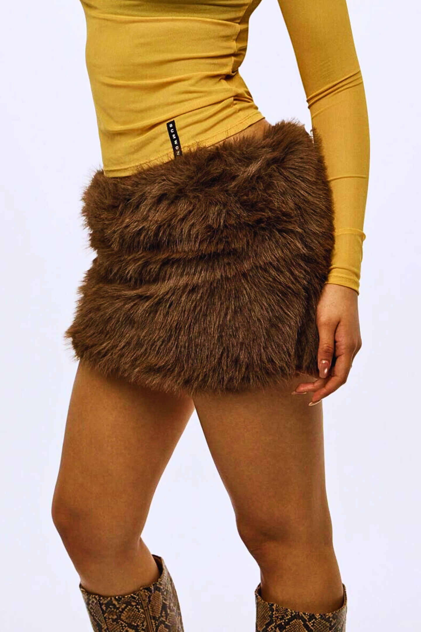 "Mocha Fever" Fur Skirt