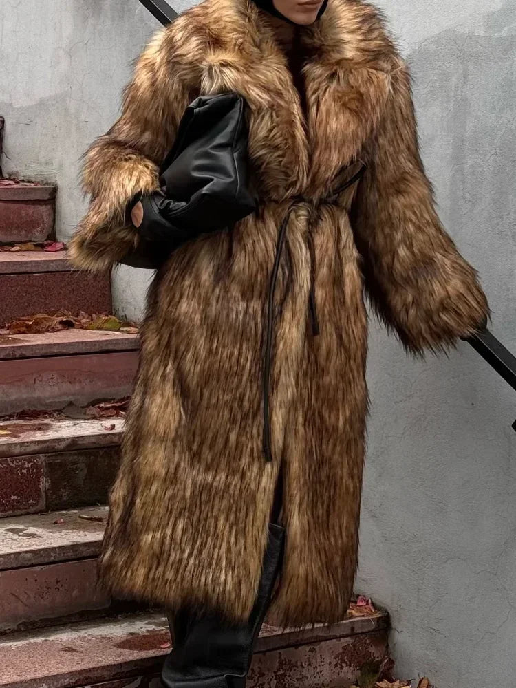 "Arctic Mirage" Faux Fur Coat